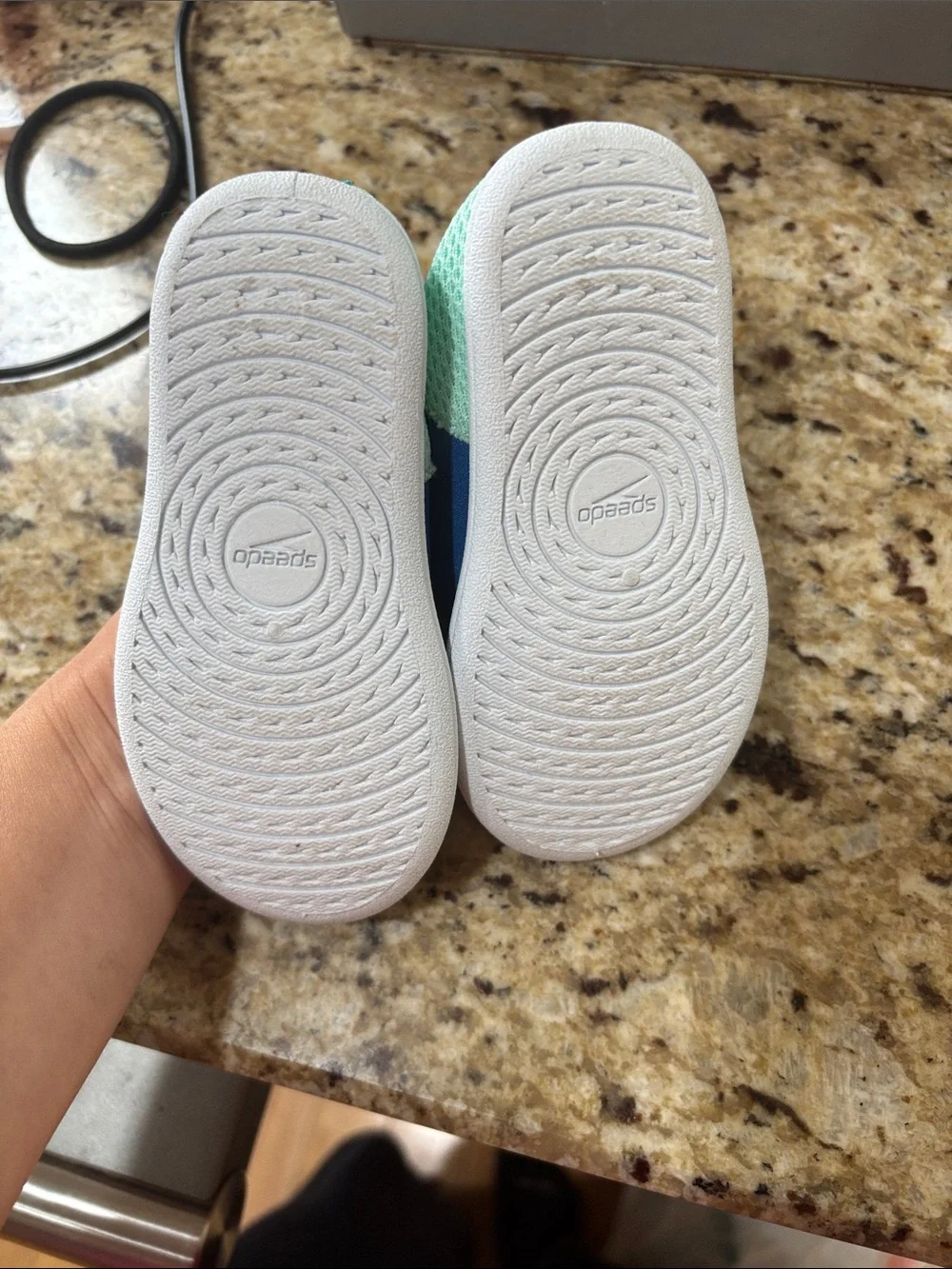 Speedo Kids Water Shoes in Teal, Blue and Yellow Gradient
